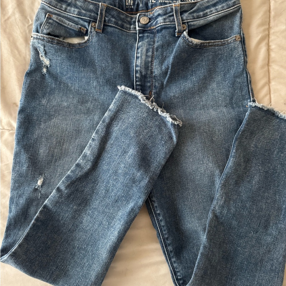 Sz 12 Girls Gap Jegging Ankle High Rise Jeans
